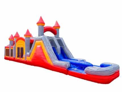 Blazing Triple Play Inflatable Obstacle 3 Piece With Pool