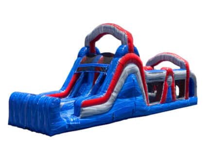 38 Ft American Rush Mania Inflatable Obstacle Course
