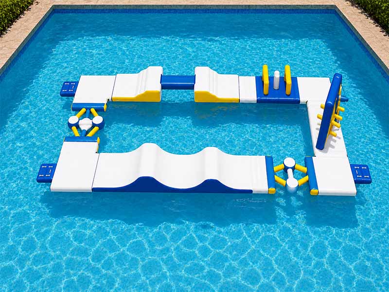 E109122 Inflatable Swimming Pool Obstacle Course - Image 1