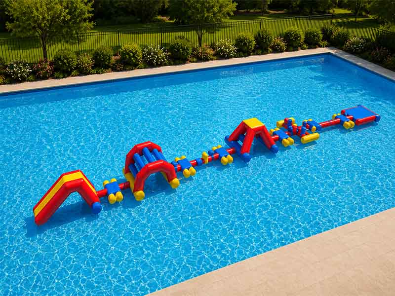 E109125 Aqua Run Inflatable Pool Challenge Course - Image 1