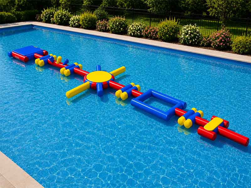 E109130 Blitz Inflatable Pool Obstacle Course - Image 1